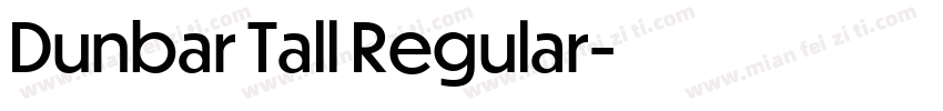 Dunbar Tall Regular字体转换